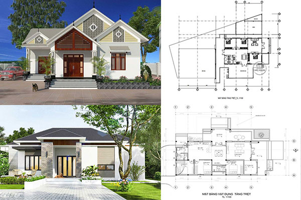 Mẫu nhà cấp 4 3 phòng ngủ