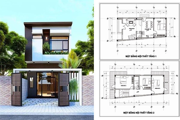 Thiết kế nhà 2 tầng