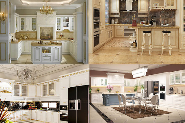 phòng bếp phong cách tân cổ điển