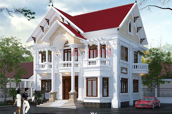 Nhà 2 tầng tân cổ điển