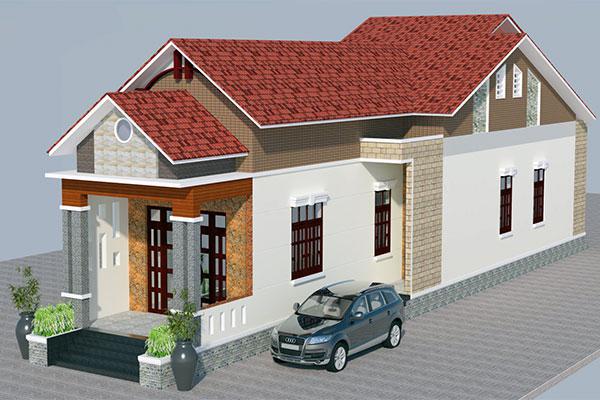 Nhà cấp 4 mái thái 300 triệu 3 phòng ngủ