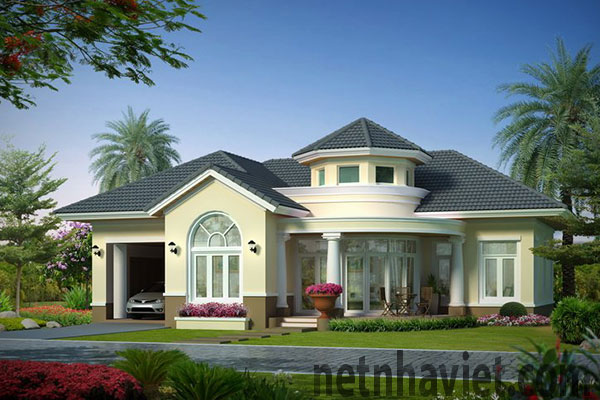 Mẫu biệt thự vườn đẹp kiểu tân cổ điển