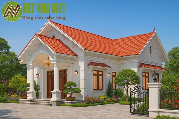 mẫu nhà chữ l đẹp ở nông thôn