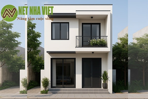 bản vẽ thiết kế nhà 2 tầng 80m2