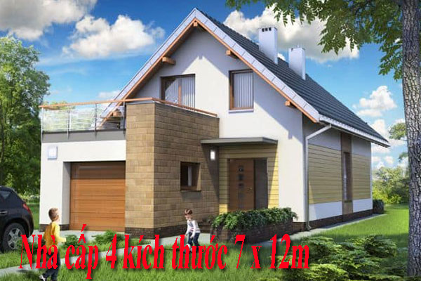 nhà cấp 4 kích thước 7 x 12m