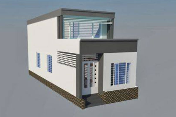 nhà cấp 4 có gác lửng 5×15 đơn giản