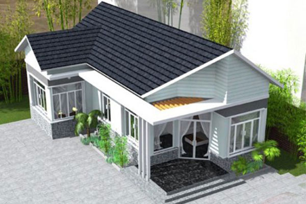 nhà cấp 4 có gác lửng 5×15