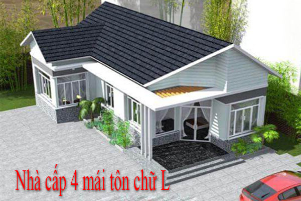 nhà cấp 4 mái tôn chữ L