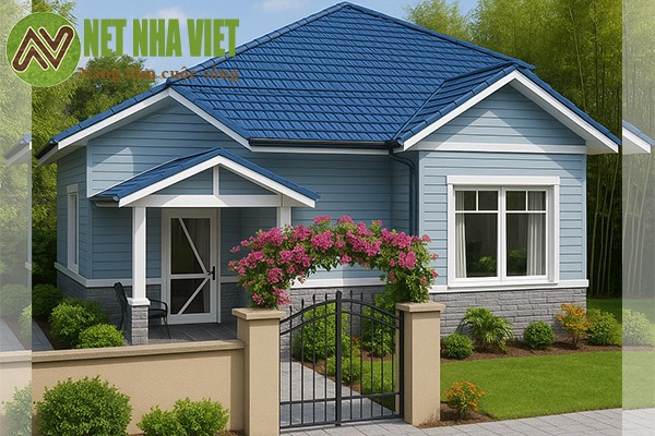 mẫu nhà 1 tầng chữ l 100m2