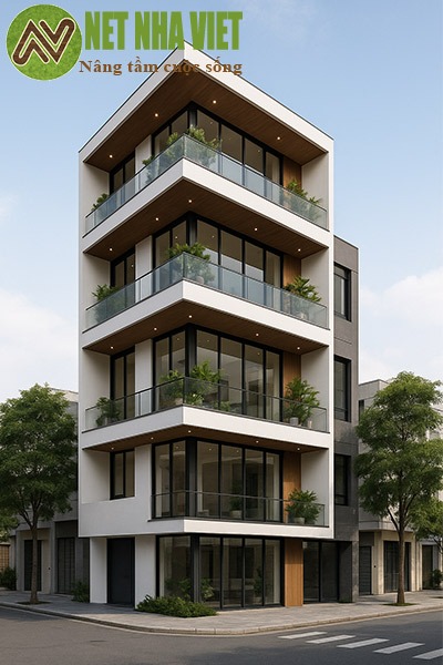 nhà lô góc 2 mặt tiền 5 tầng
