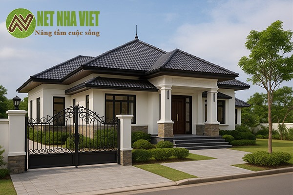 nhà mái nhật chữ l 1 tầng