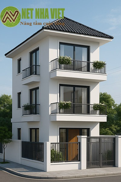 thiết kế nhà lô góc vát