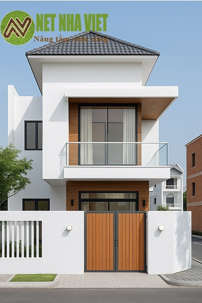 thiết kế nhà lô góc 60m2,
