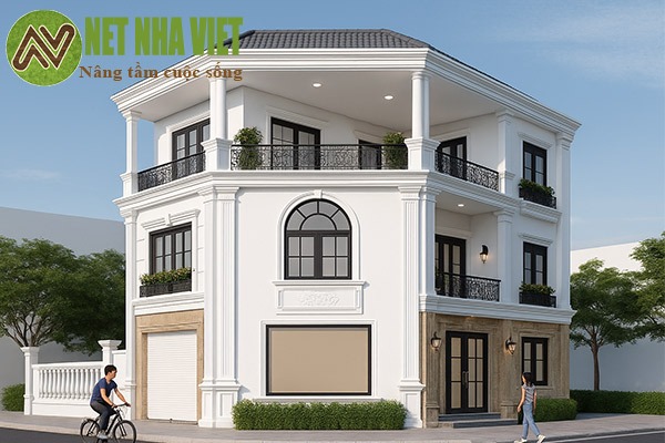 thiết kế nhà lô góc vát